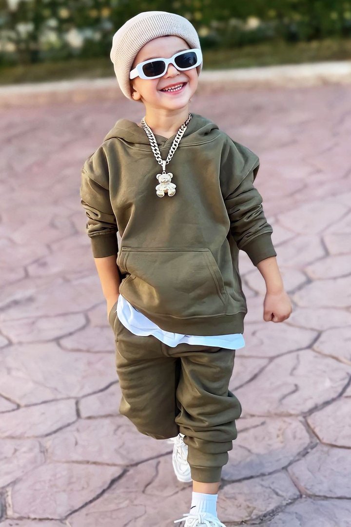 Mini Stole Your Toys Oversized Jogger - Olive