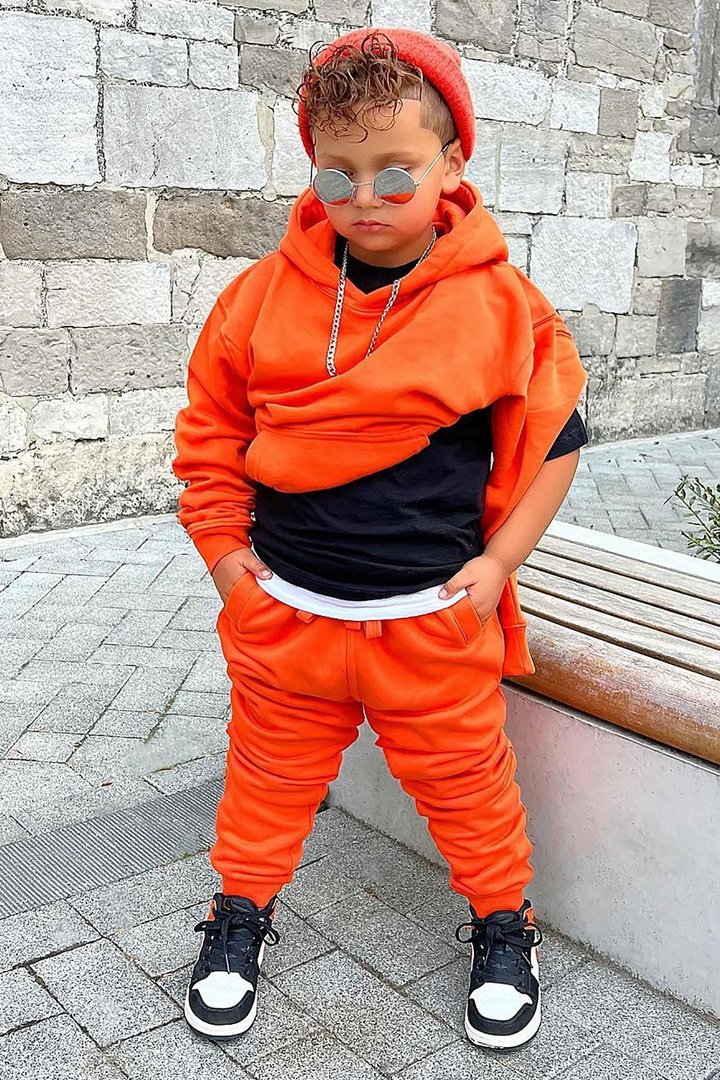 Mini Stole Your Toys Oversized Jogger - Orange