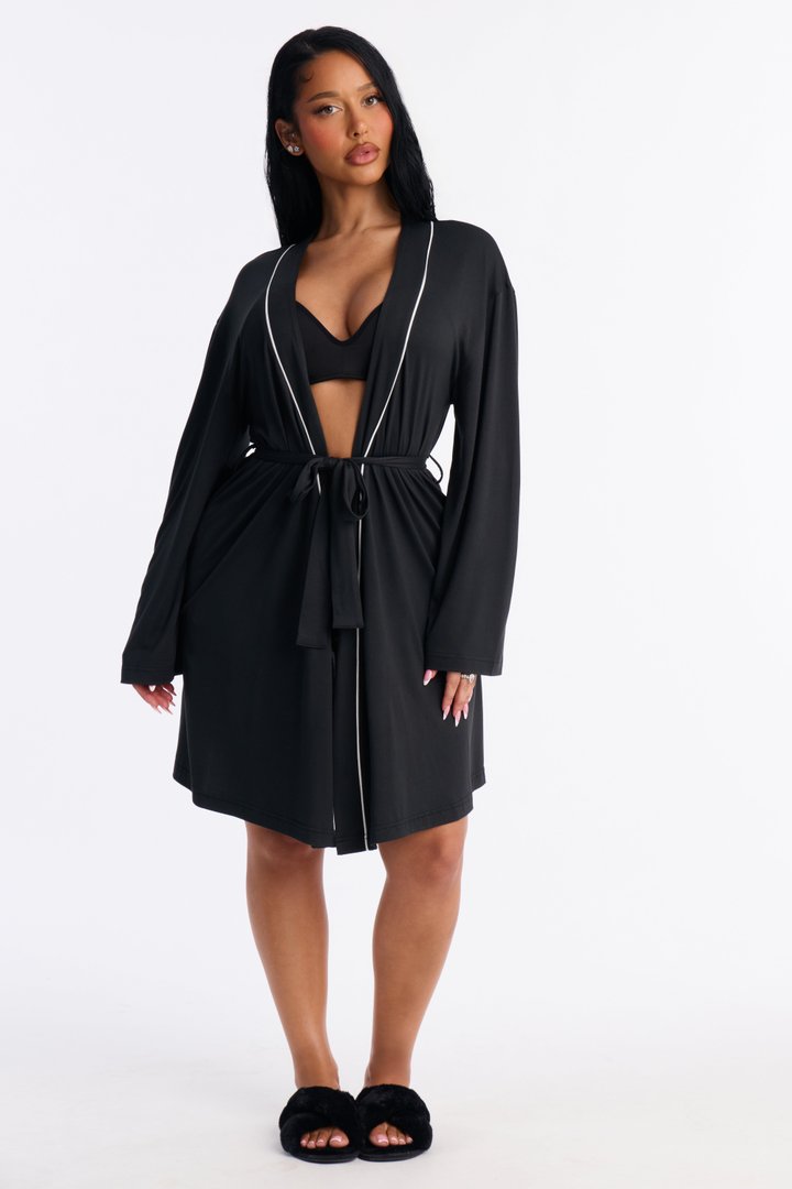 In the Morning PJ Robe - Black
