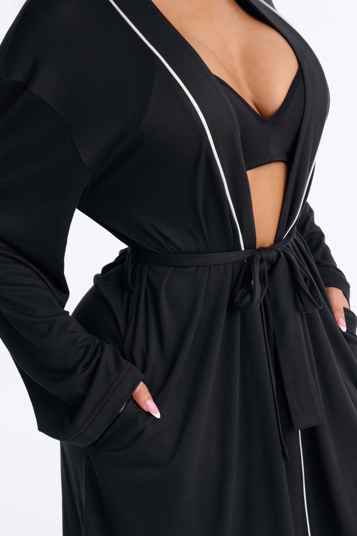 In the Morning PJ Robe - Black