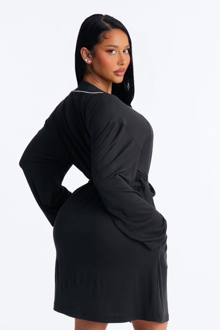 In the Morning PJ Robe - Black