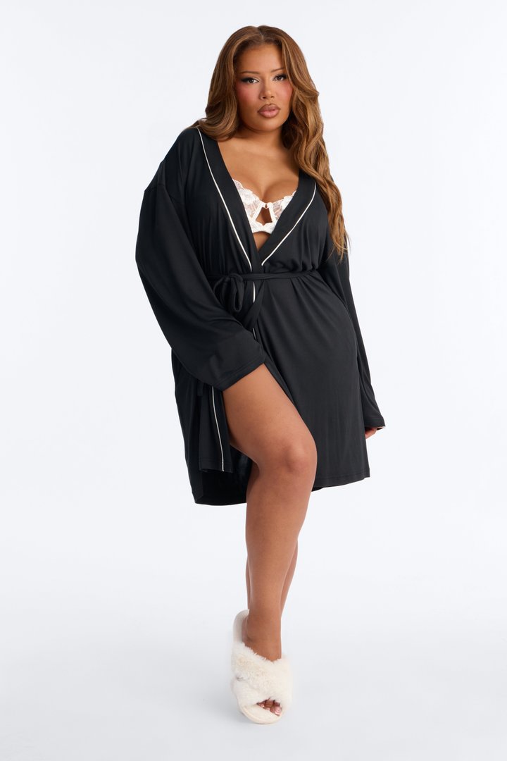 In the Morning PJ Robe - Black