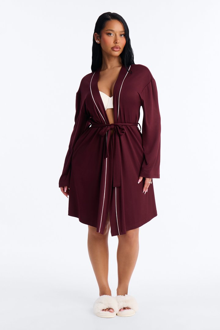 In the Morning PJ Robe - Burgundy