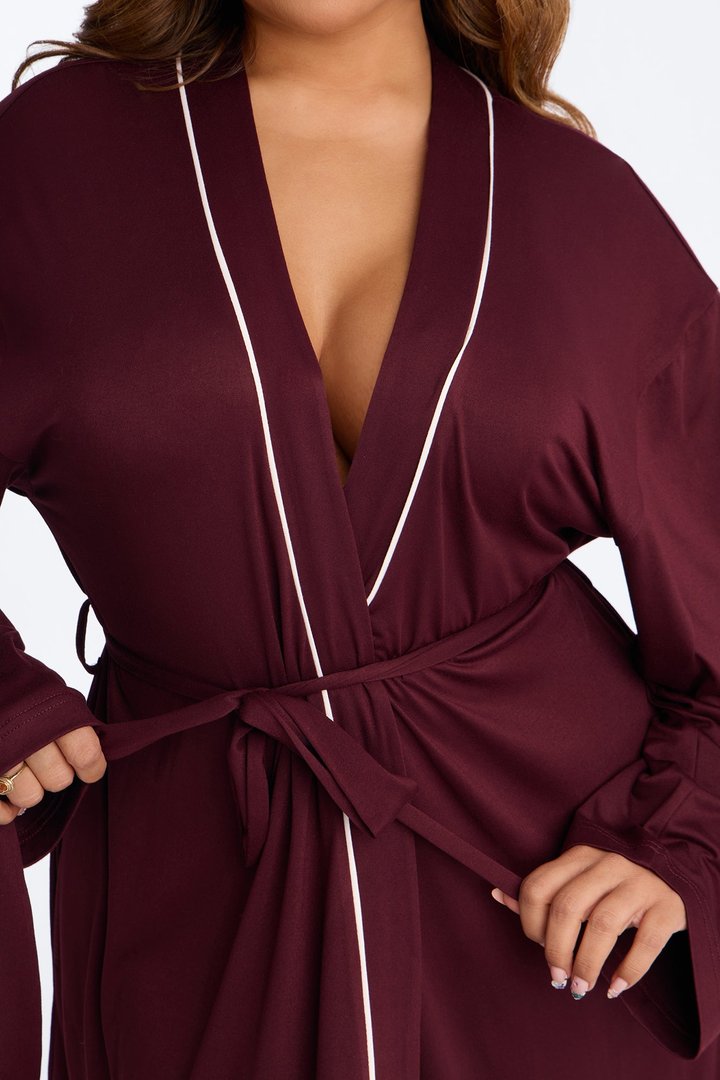In the Morning PJ Robe - Burgundy