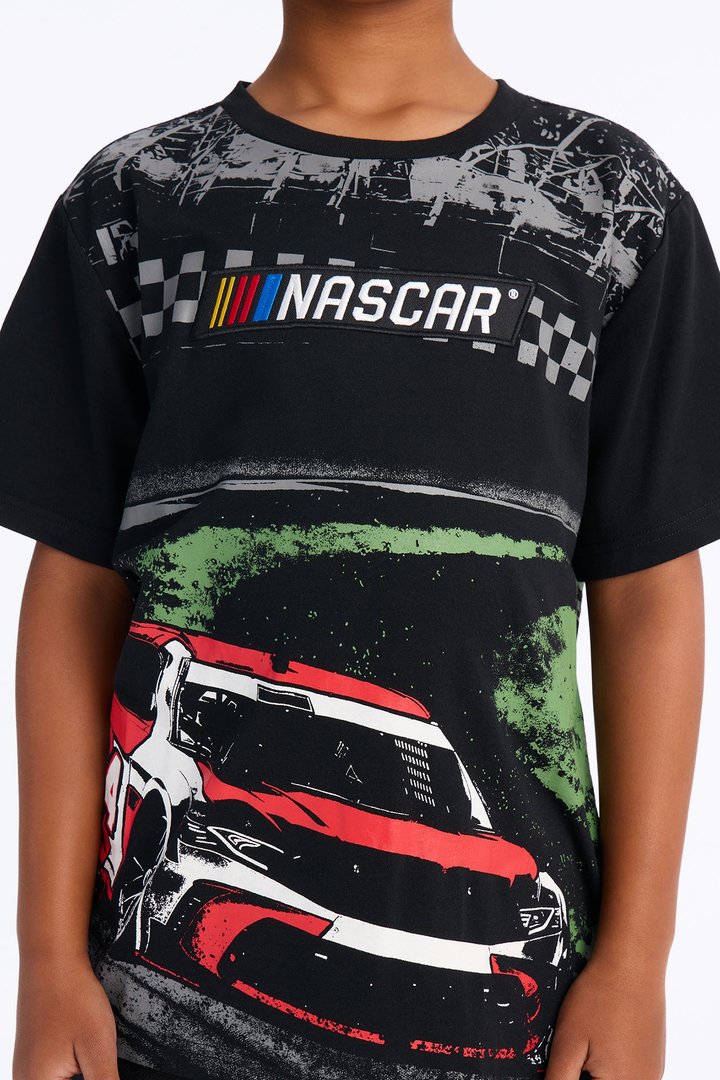 Mini Daytona 500 Nascar Front/Back Short Sleeve Tee - Black