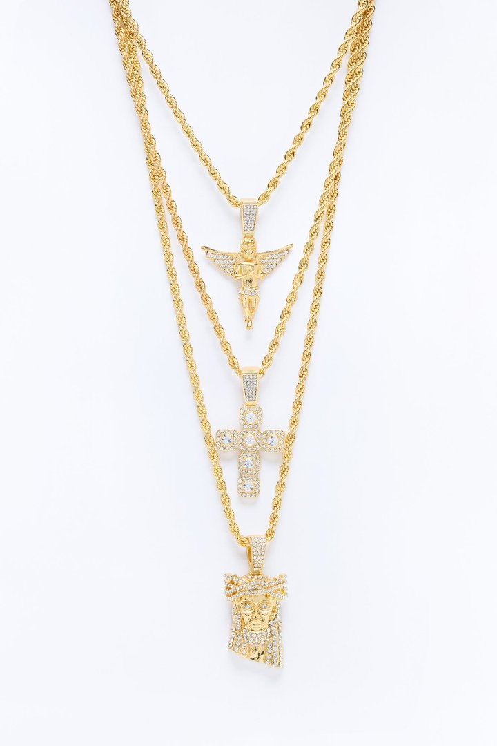 Angels Landing Necklace Set - Gold