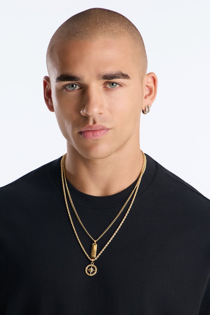 Looking For A Way Out Layered Necklace Set - Gold