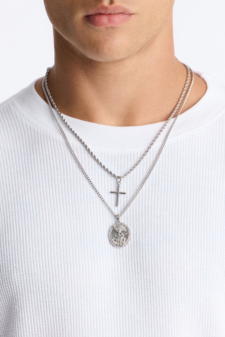 Angels Calling Necklace Set - Silver