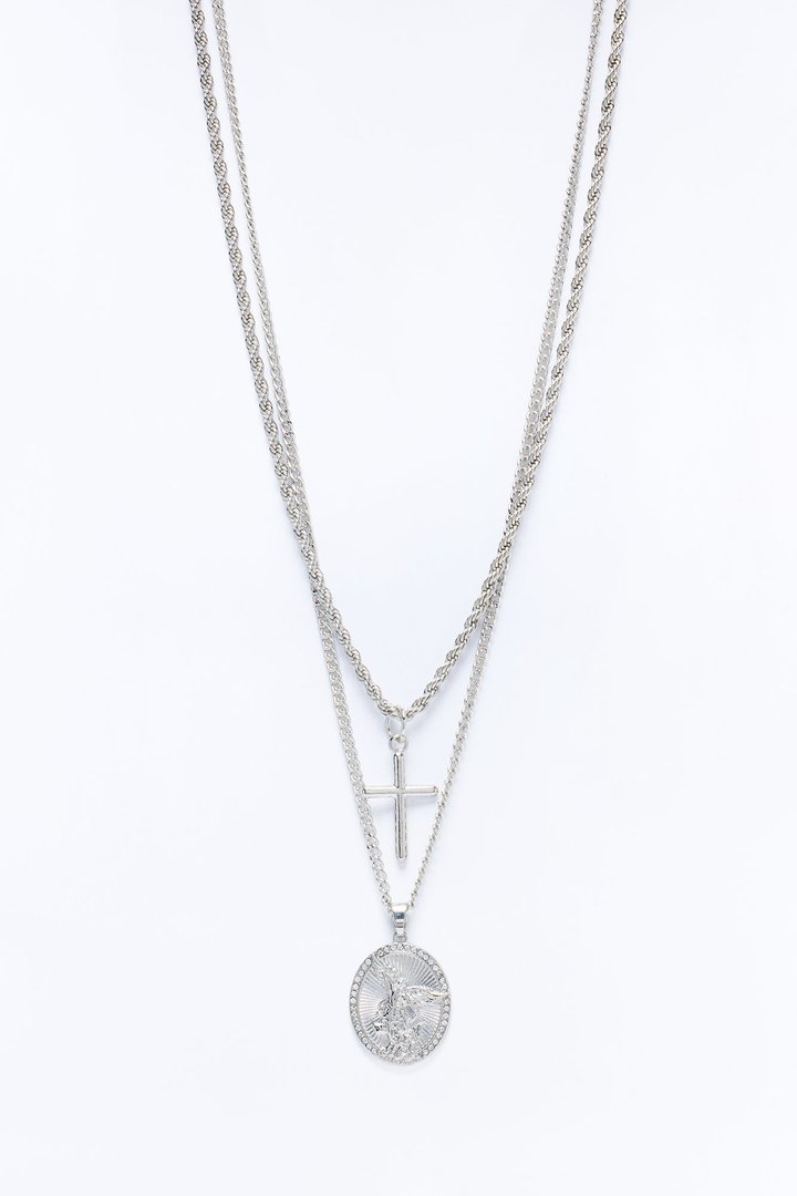 Angels Calling Necklace Set - Silver