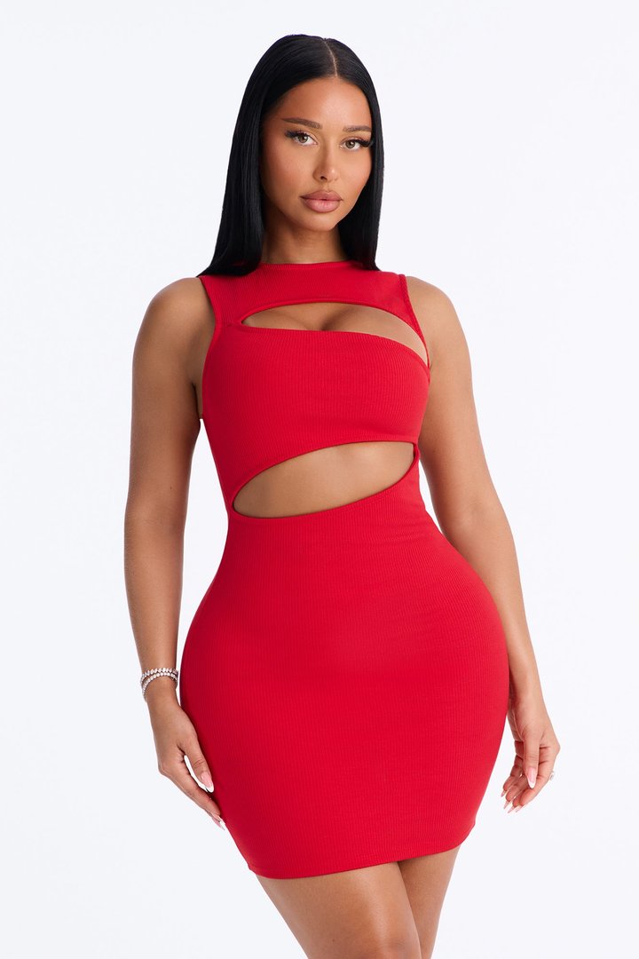 Acacia Snatched Micro Mini Dress - Red