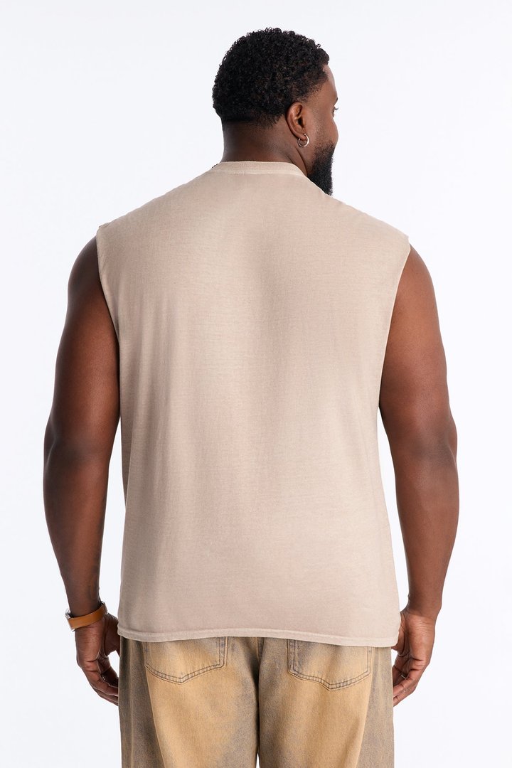 NHRA Rumble On The Track Vintage Oversized Muscle Tee - Taupe