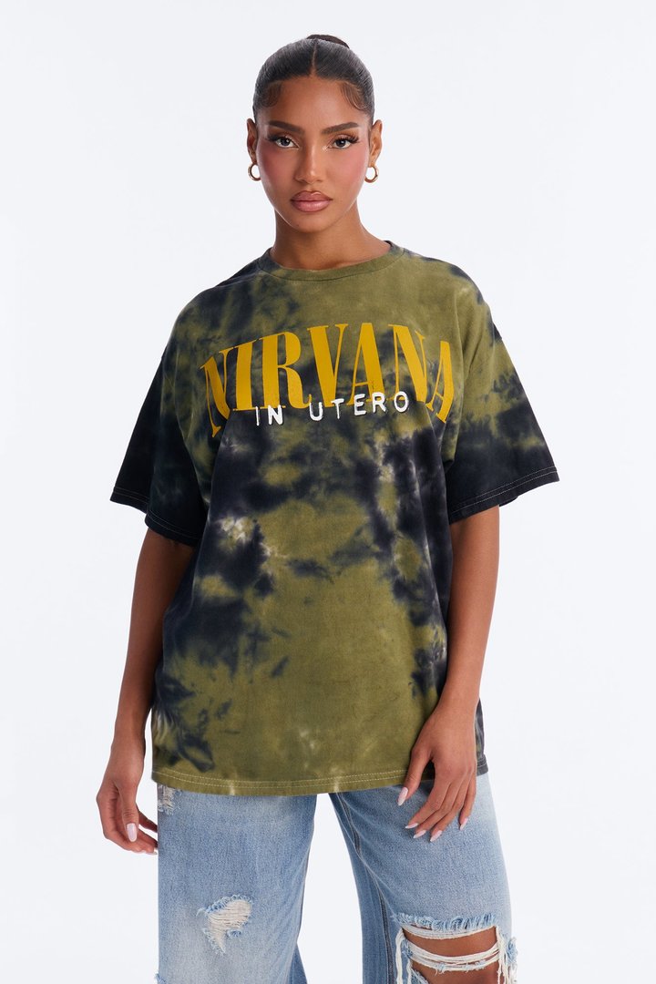 Nirvana Tie Dye Band Tee - Black