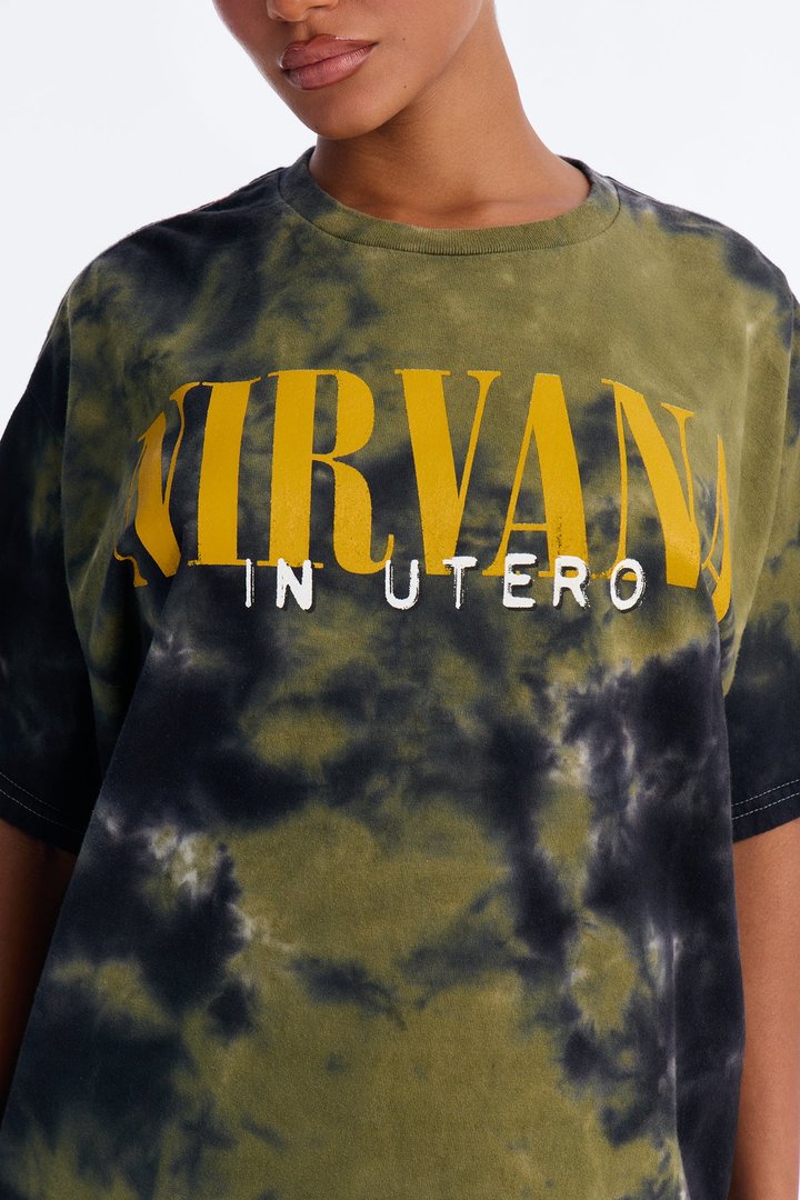 Nirvana Tie Dye Band Tee - Black