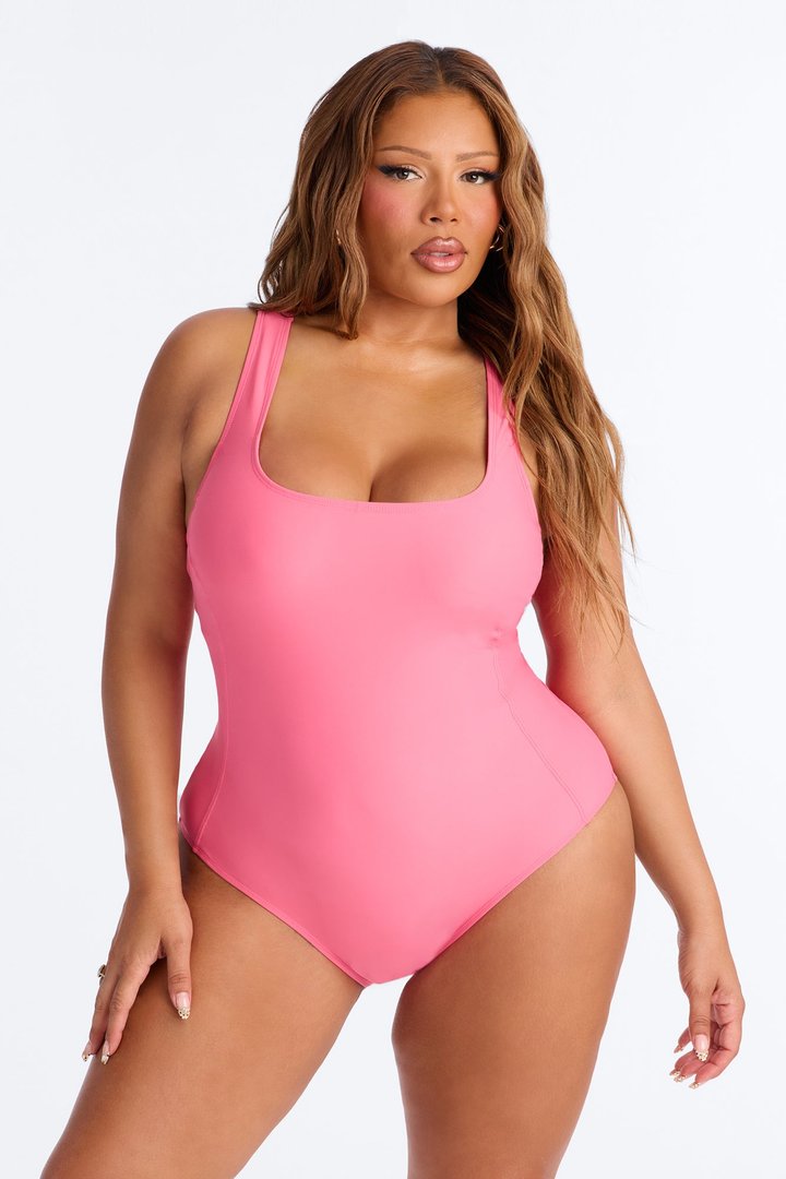 Favorite Summer Racerback 1 Piece Swimsuit - Pink