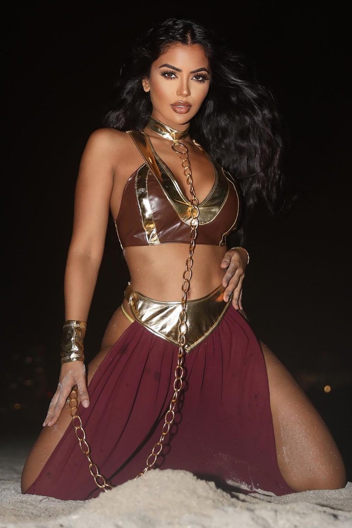 Not Your Galaxy Slave 4 Piece Costume Set - Burgundy/combo