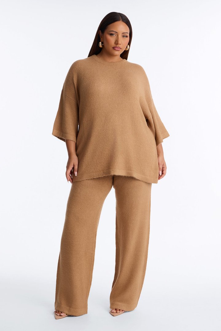 Quiet Comfort Sweater Pant Set - Camel