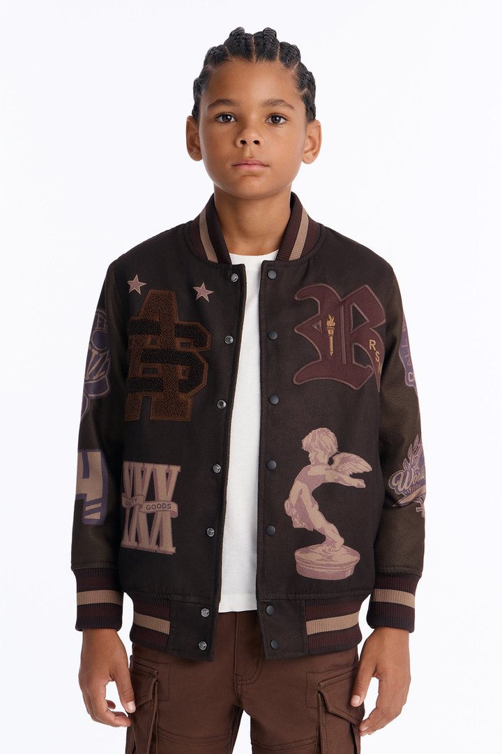 Mini We Are The Champions Varsity Jackets - Brown/combo