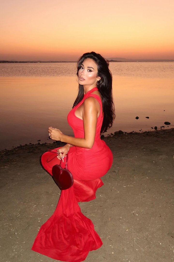 On Your Mind Mesh Maxi Dress - Red