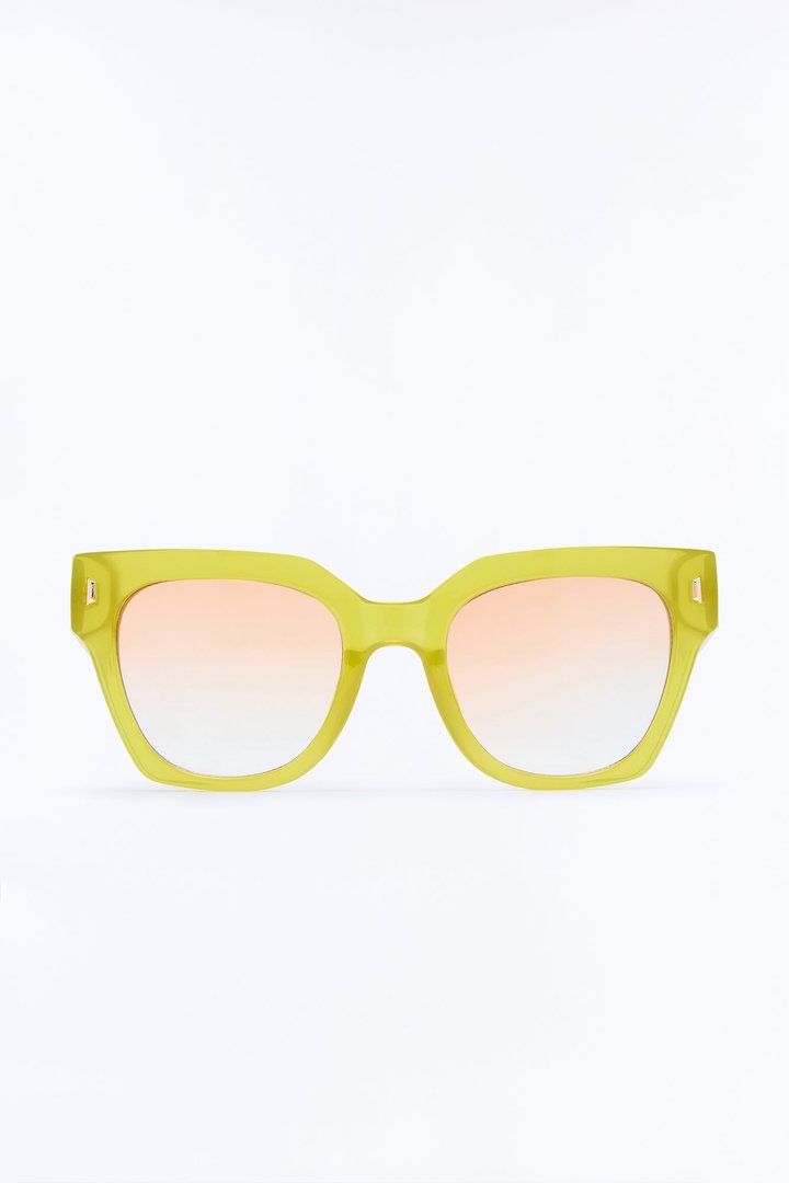 Palm Coast Wave Sunglasses - Chartreuse