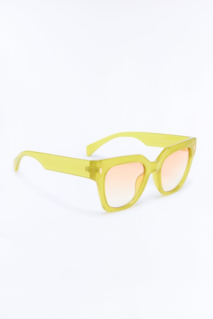 Palm Coast Wave Sunglasses - Chartreuse