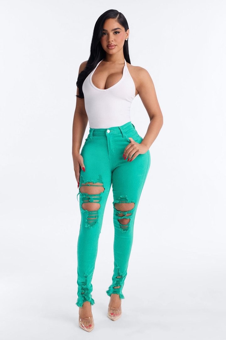 Tell Your Boy Bye Jeans - Green
