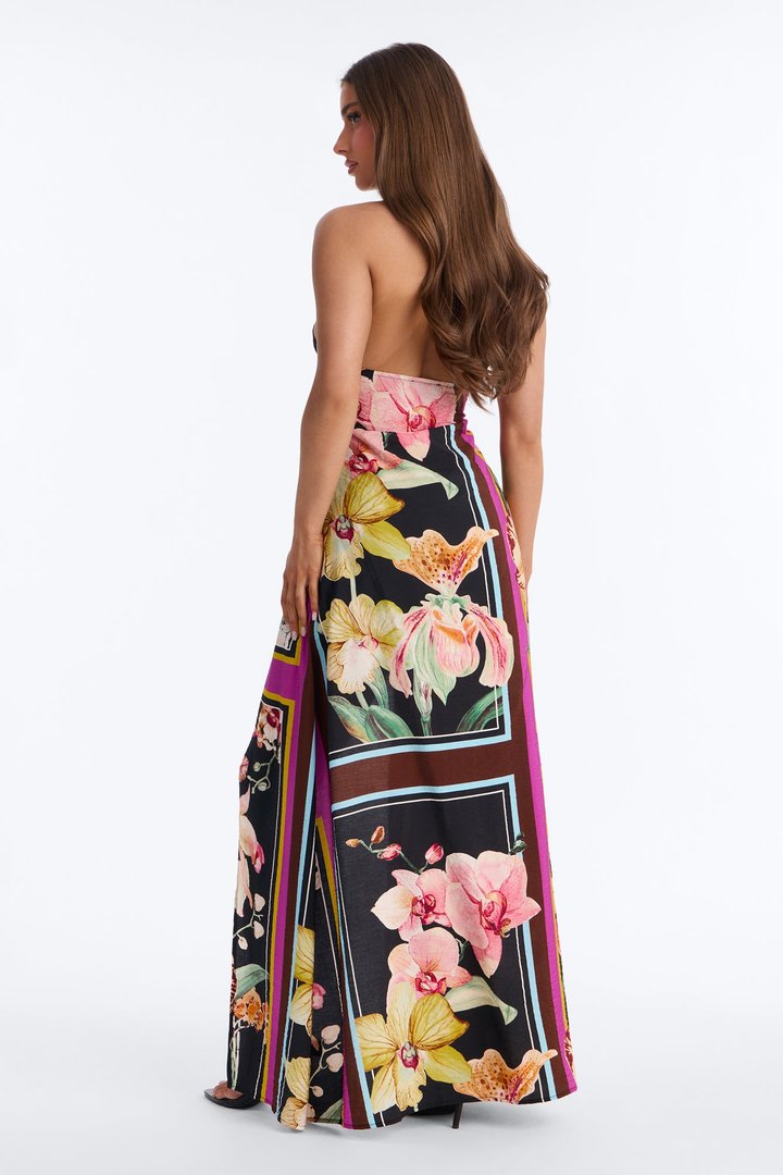 Tala Floral Maxi Dress - Black/combo