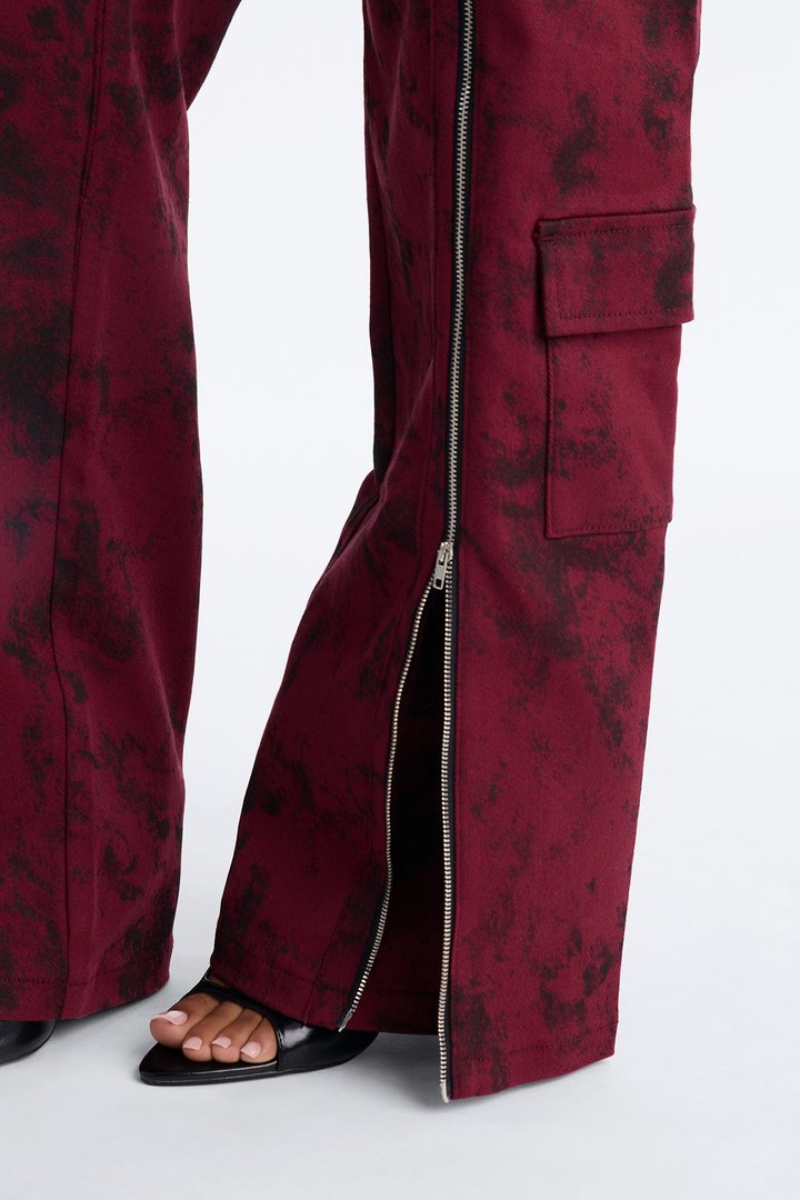 Had You Fooled Mineral Wash Pant - Burgundy