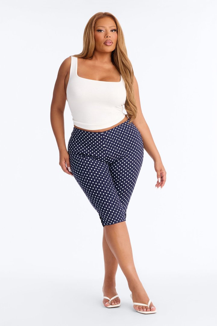 Sailor's Sweetheart Skinny Printed Capri Pant - Navy/combo