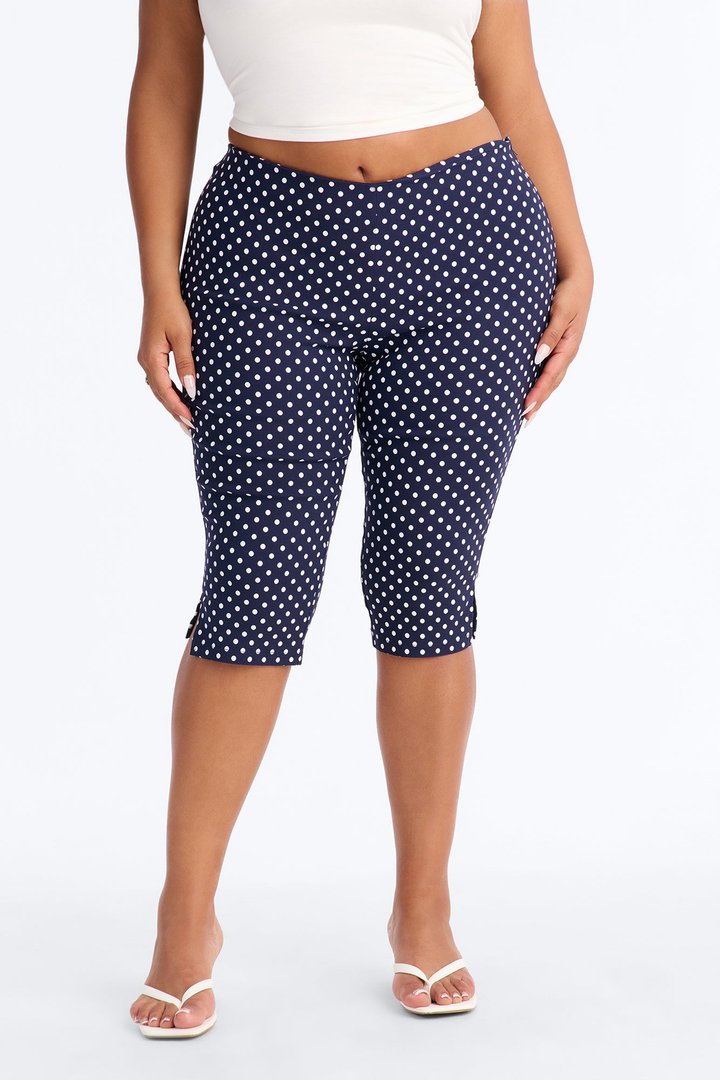 Sailor's Sweetheart Skinny Printed Capri Pant - Navy/combo