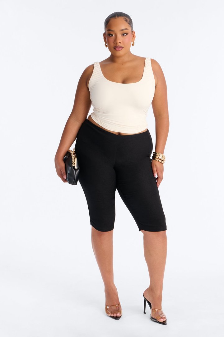 Luna Low Rise Skinny Capri Pant - Black