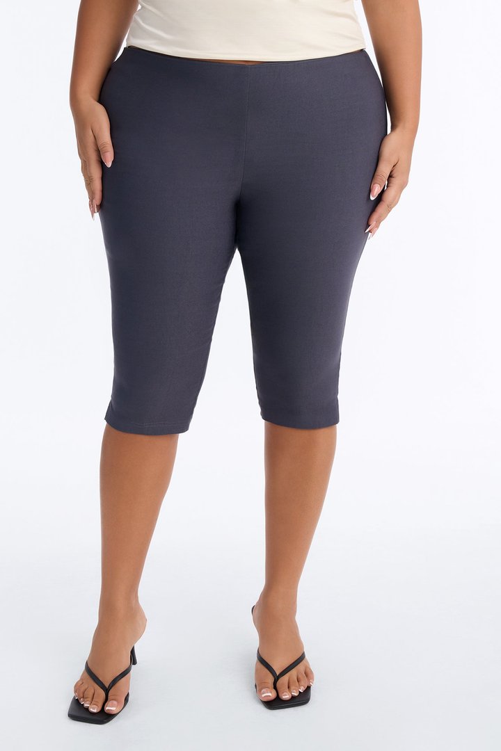 Luna Low Rise Skinny Capri Pant - Charcoal