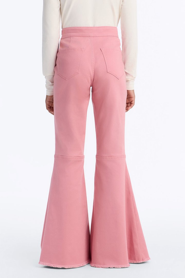 Mini Mystery Solved Extreme Bell Bottom Jeans - Blush