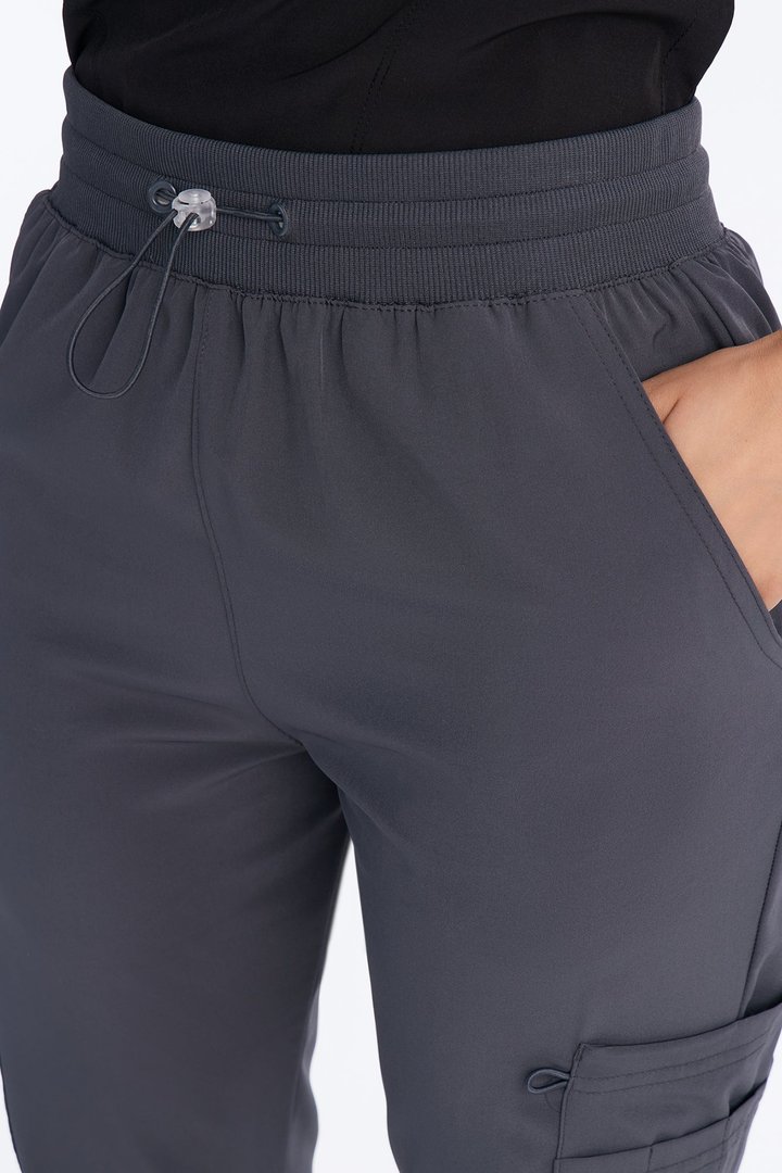 Core Practice 11 Pocket Open Leg Uniform Scrub Bottoms - Charcoal