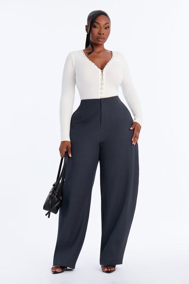 Margaret Barrel Trouser Pants 32″ - Midnight Navy