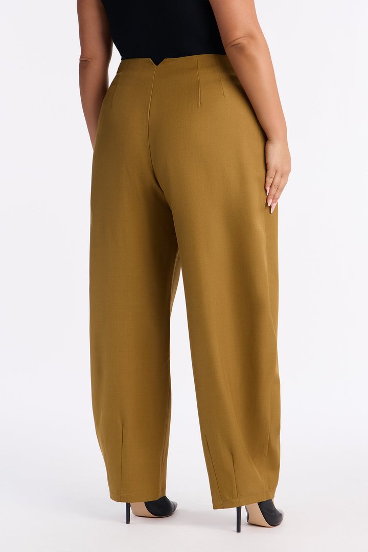 Margaret Barrel Trouser Pants 32″ - Olive