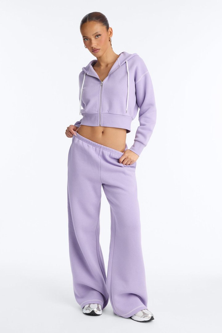 Sadie Fleece Pant Set - Lilac