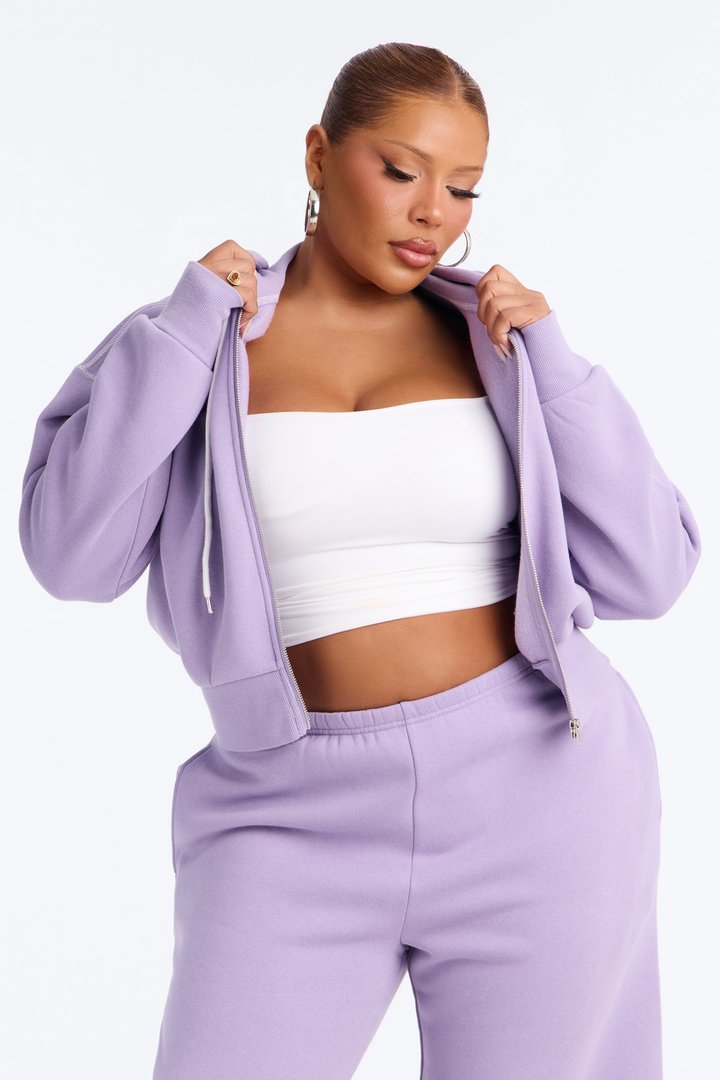 Sadie Fleece Pant Set - Lilac