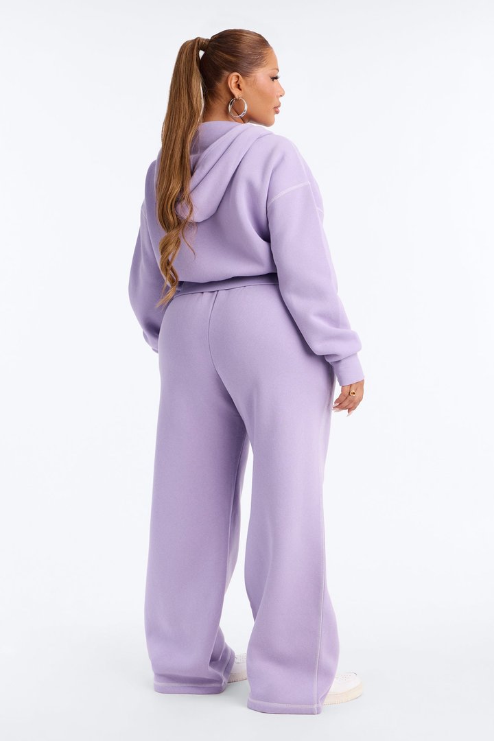 Sadie Fleece Pant Set - Lilac