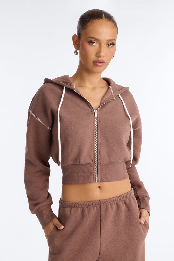 Sadie Fleece Pant Set - Mocha