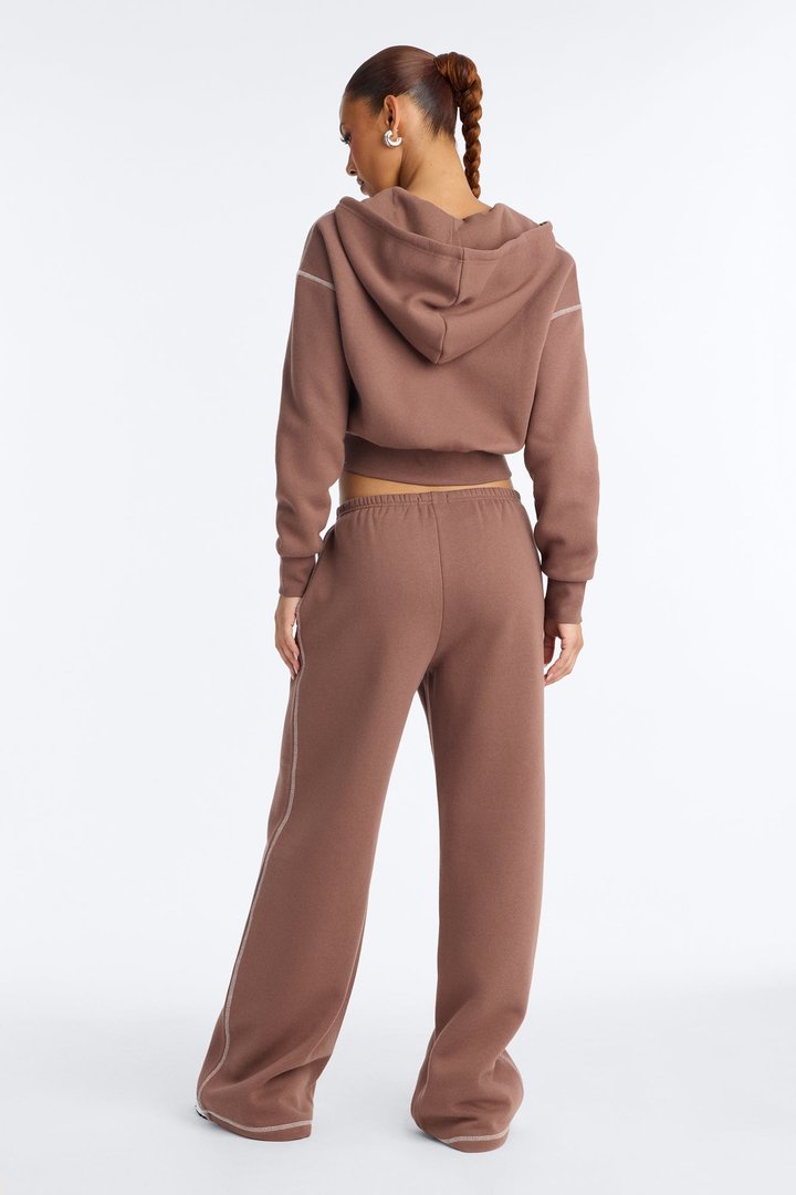 Sadie Fleece Pant Set - Mocha