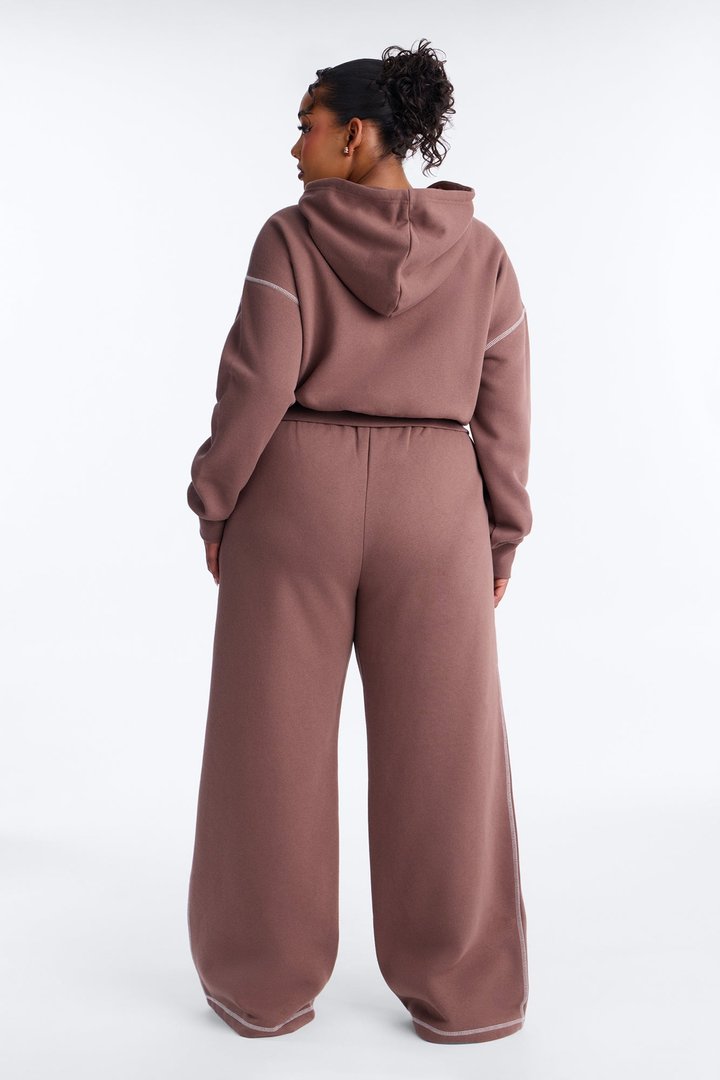 Sadie Fleece Pant Set - Mocha