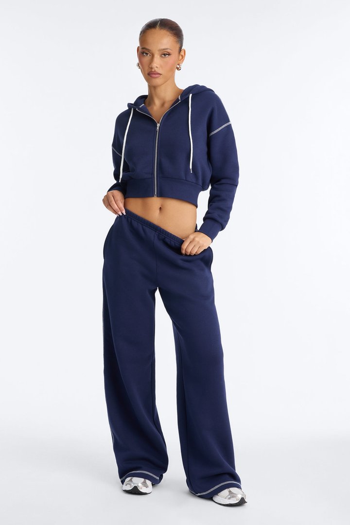 Sadie Fleece Pant Set - Navy