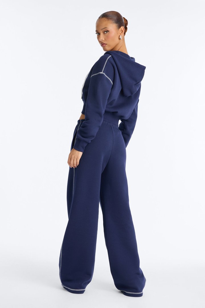 Sadie Fleece Pant Set - Navy