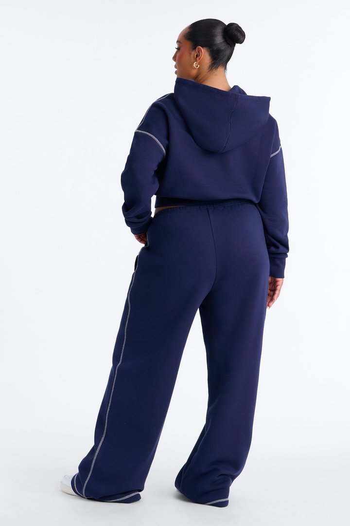 Sadie Fleece Pant Set - Navy