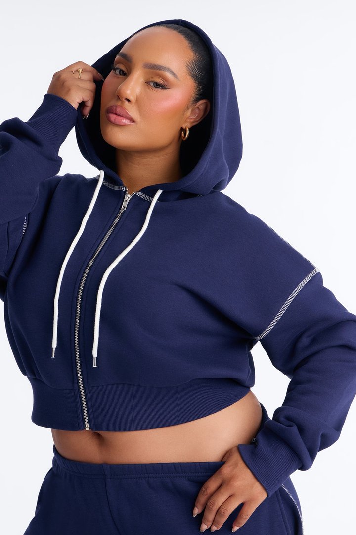 Sadie Fleece Pant Set - Navy