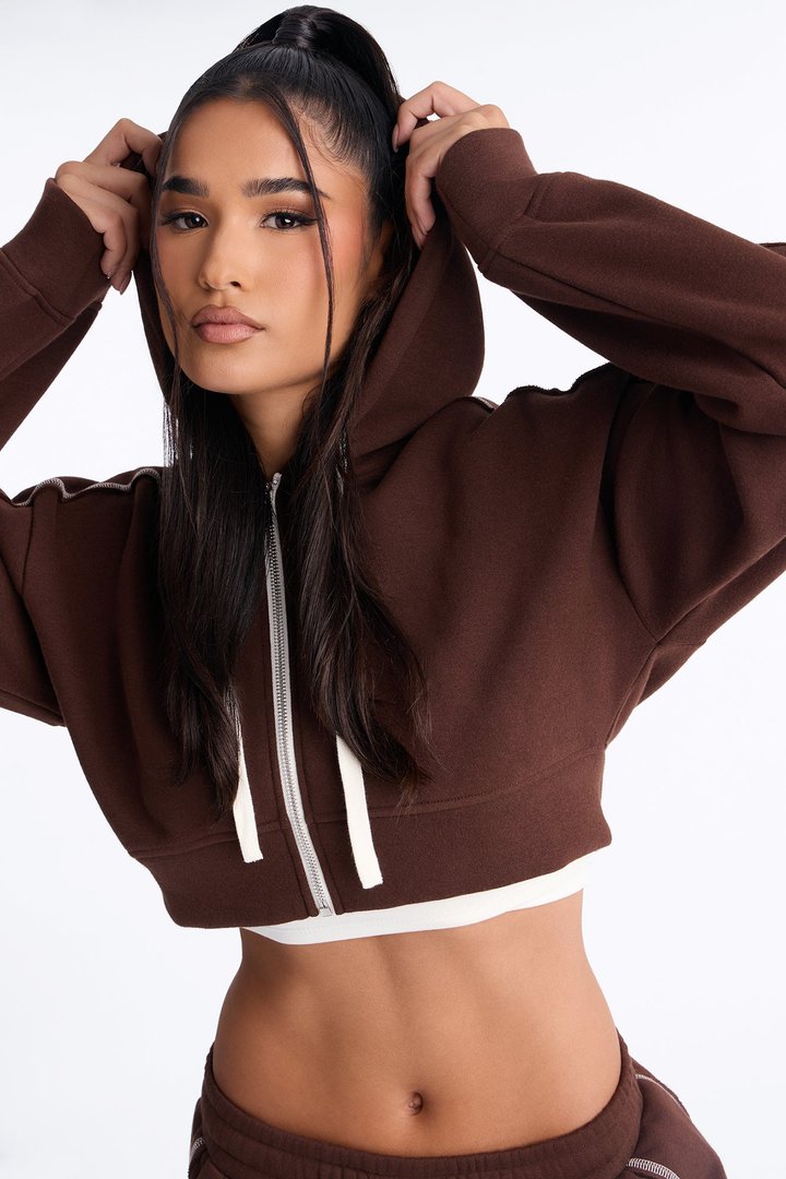 Kaia Fleece Jort Set - Chocolate