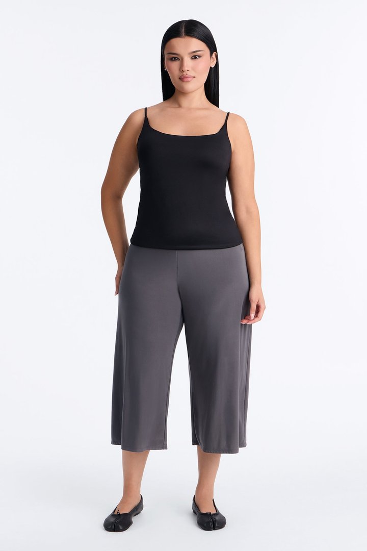 Girls Night Out Wide Leg Culotte Pant 21″ - Charcoal