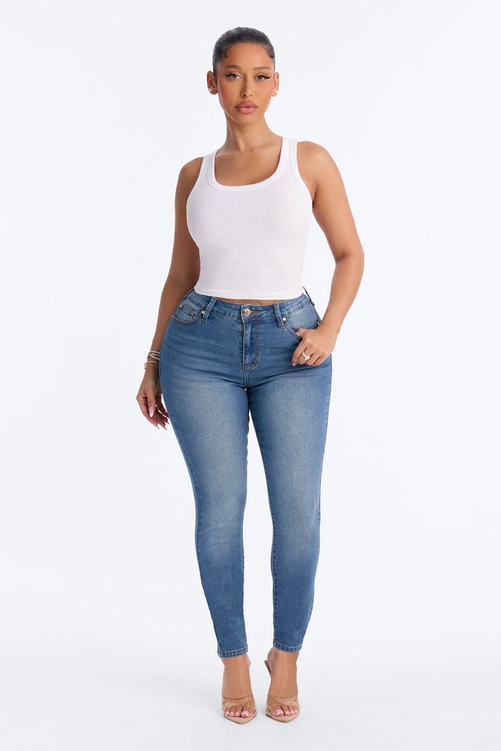 Tall She's Fire Stretch Skinny Jeans - Vintage Wash