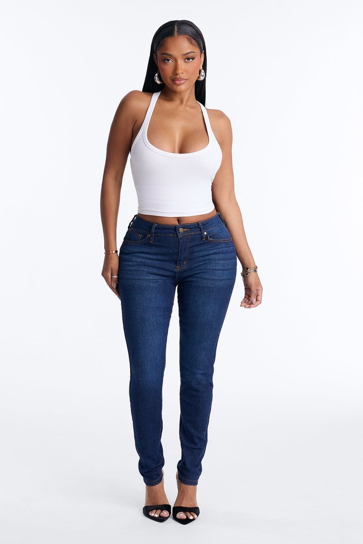 She's Fire Stretch Skinny Jeans - Dark Wash