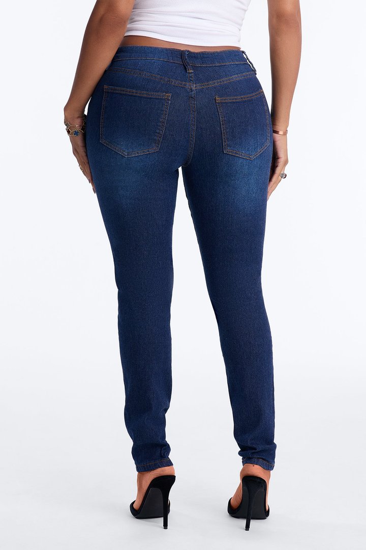 She's Fire Stretch Skinny Jeans - Dark Wash